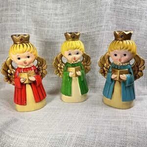 ARDCO Japan Choir Angel Figurines Set 3 Christmas Crown Singing Vintage